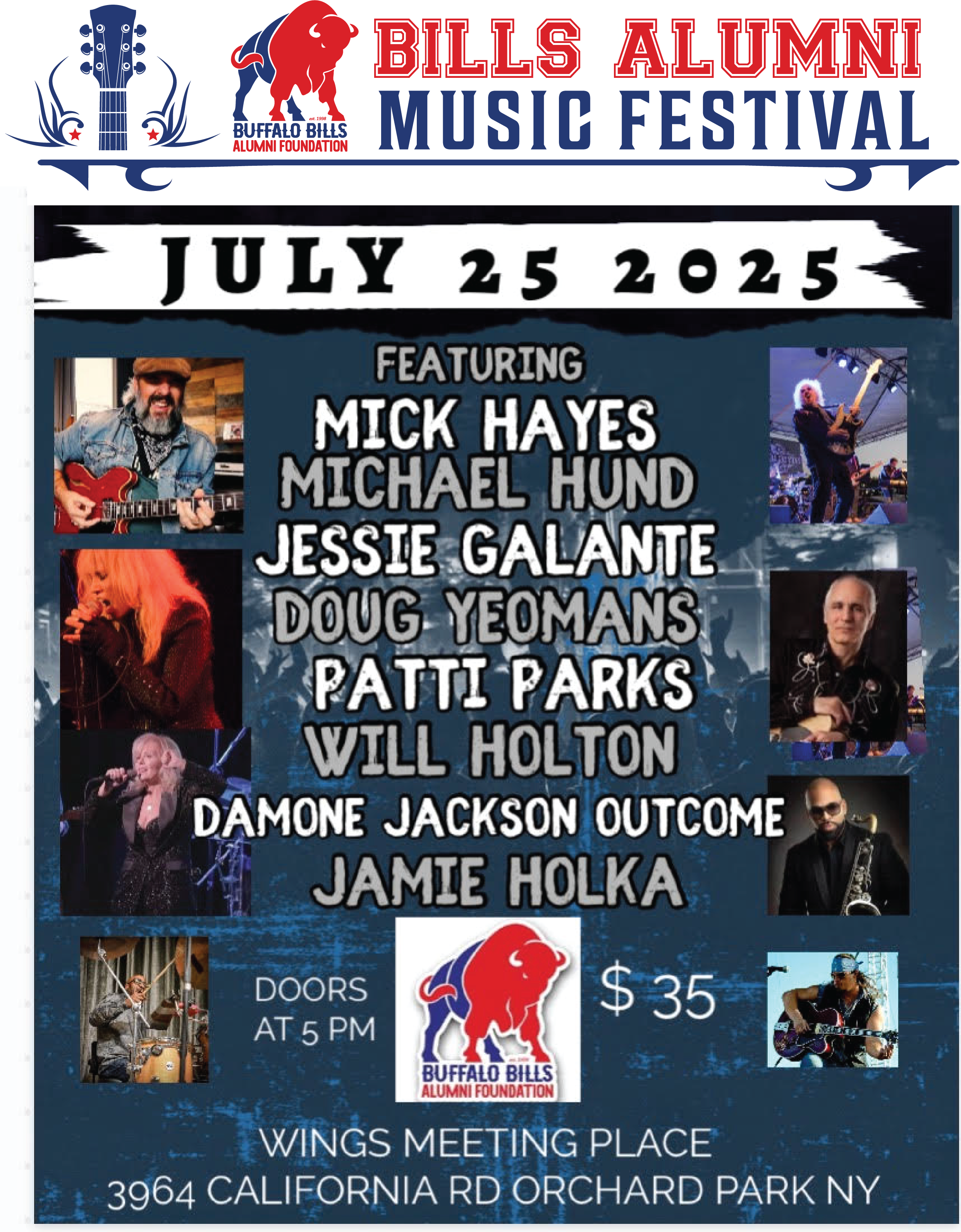 Bills Alumni Music Fest original POSTER