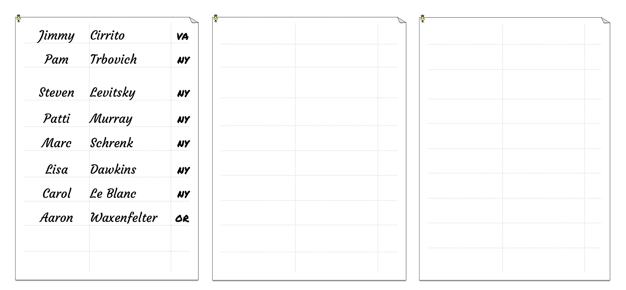 Current Members Listed for WebP3