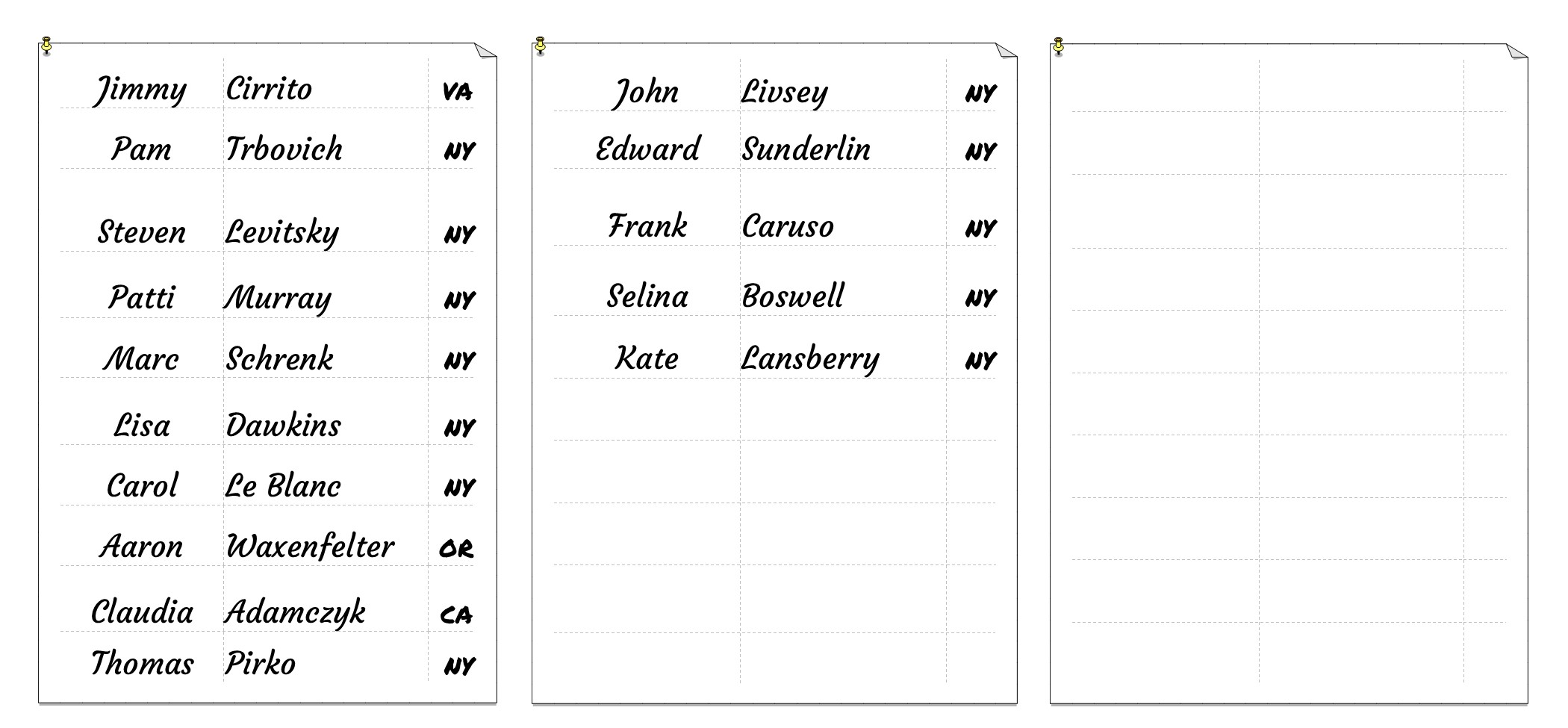 Current Members Listed for WebP3
