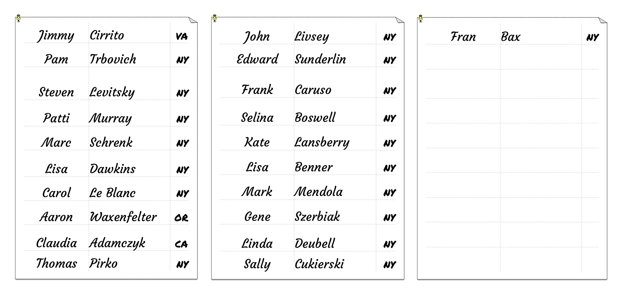 Current Members Listed for WebP3