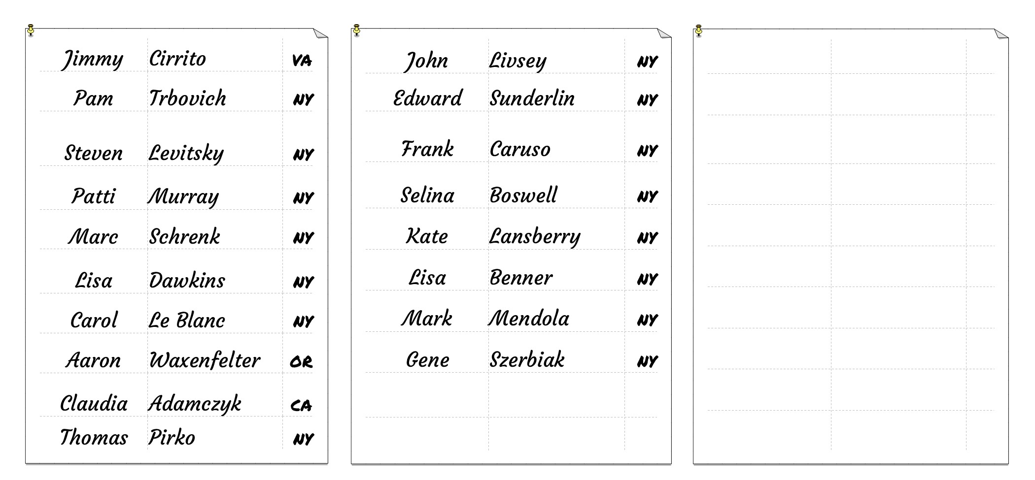 Current Members Listed for WebP3